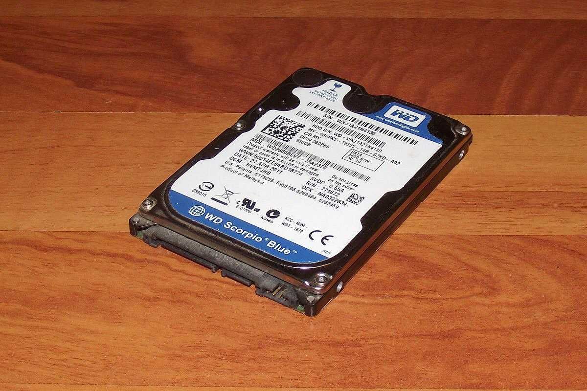 Dysk laptopowy 2,5" WD Scorpio Blue 250GB WD2500BEVT