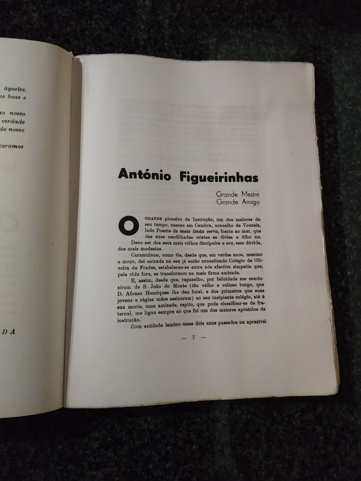 Livro António Figueirinhas Preito de homenagem dum grupo de amigos