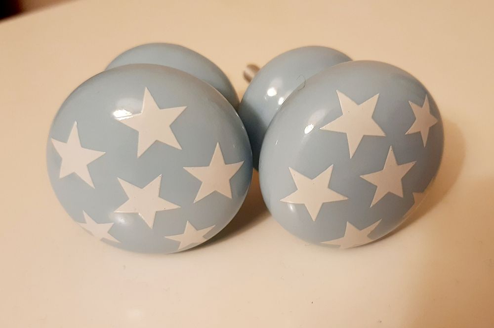 Conjunto de 6 puxadores de cerâmica para armário (criança)