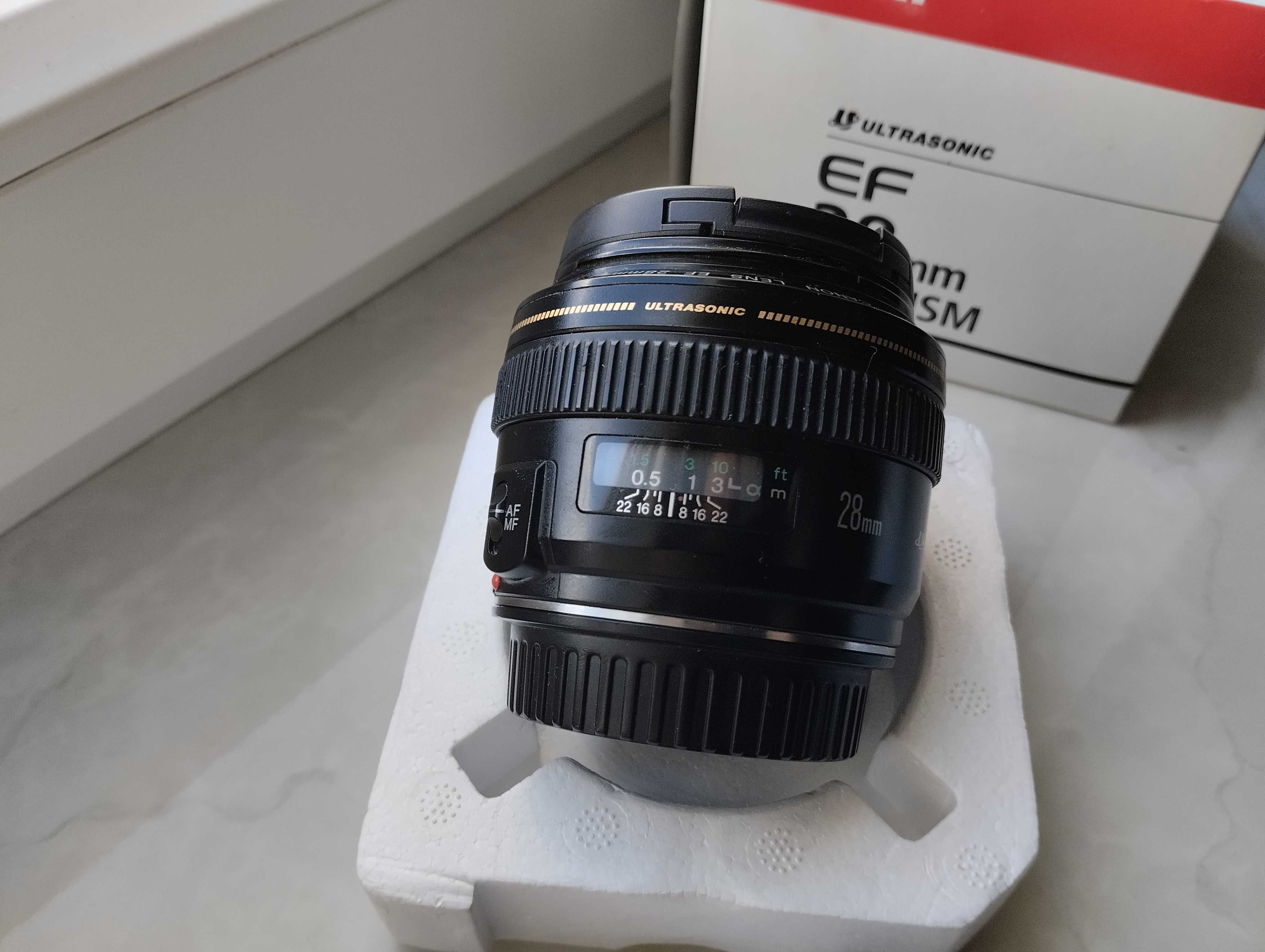 Обєктив Canon EF 28mm f/1.8 USM фікс. Заводський комплект