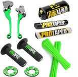 Zestaw Kawasaki KX KXF KLX klamki manetki nakładki gąbka 65/85/125/250