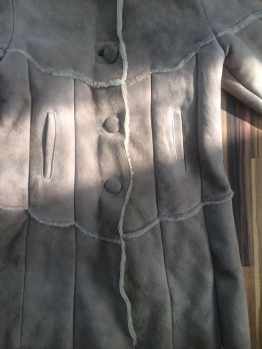 Kożuszek kożuch nowy z kapturem rozm 128