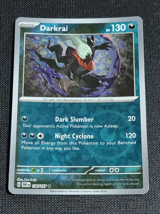 Darkrai Reverse Holo 136/197 Obsidian Flames