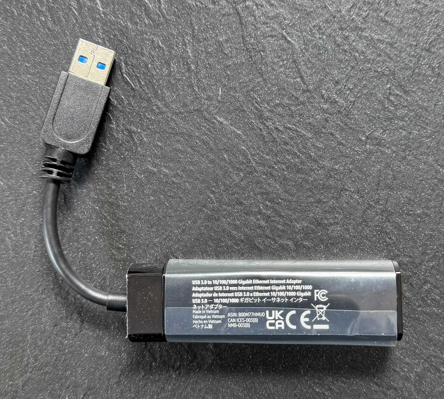 Amazon Basics Ethernet Internet Adapter USB 3.0 do 10/100/1000 Gigabit