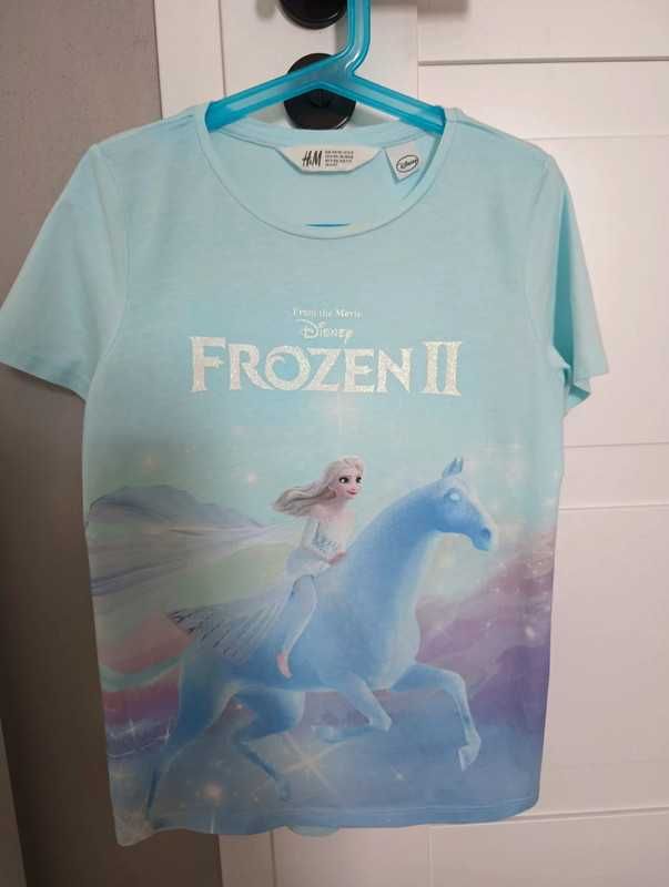 Zestaw 3-pak T-shirt, leginsy, bluzka H&M Kraina Lodu / Frozen
