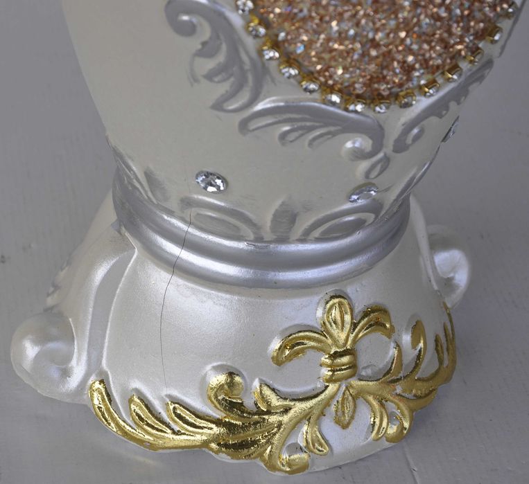 Wazon Ceramiczny na Susz Duży Bogato Zdobiony Powystawowy z Pęknięciem