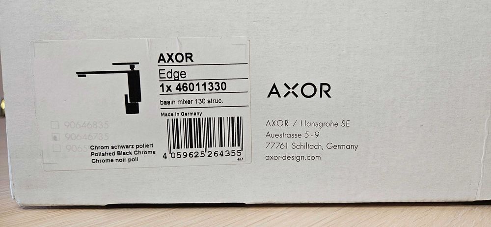 Змішувач для раковини Axor Edge diamond. Black Chrome - 46011330