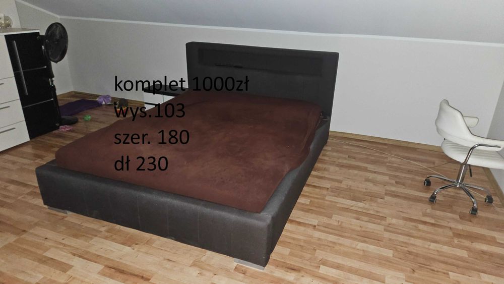 Łóżko meblościanka komoda nocne