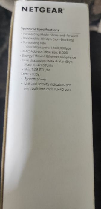 коммутатор, switch NETGEAR GS308-300uks с 8 портами Gigabit