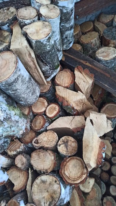 Dąb Brzoza Drzewo Drewno SUCHE SUCHA  Opał Kominkowe Kominek