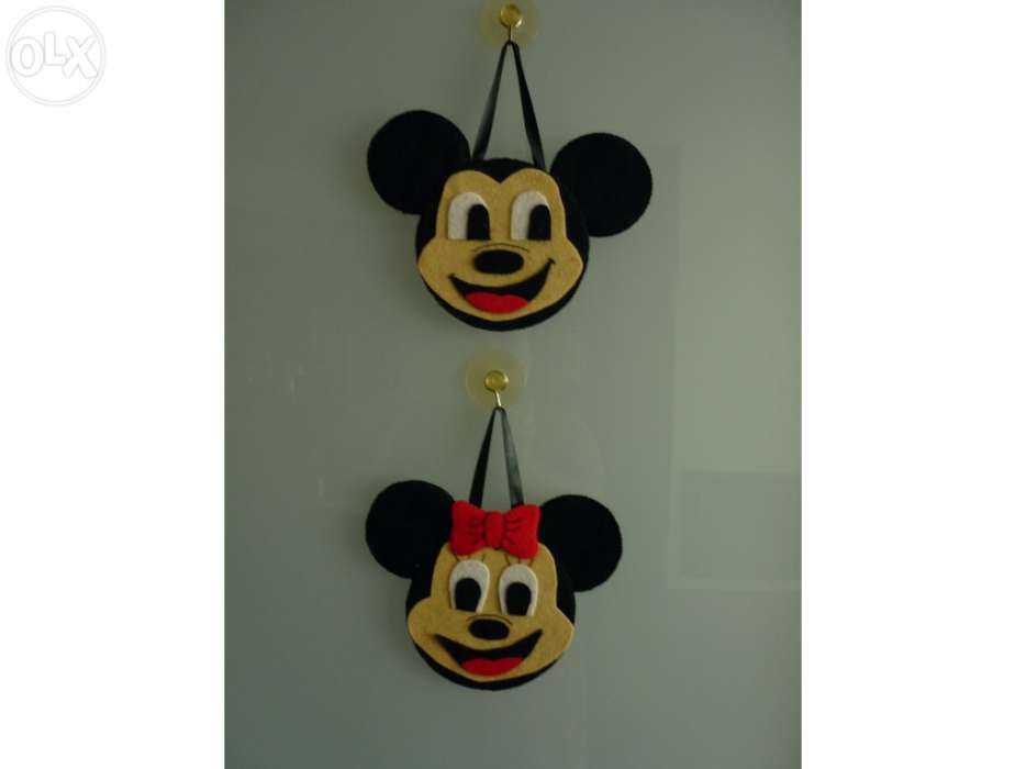 Mickey e Minnie - quadros/ penduricos para quarto de crianças