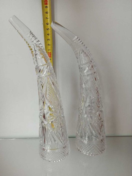 Графин хрустальный с рюмками, рог хрустальный СССР