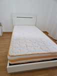 Cama solteiro 110x190 (pessoa e meia) branca lacado