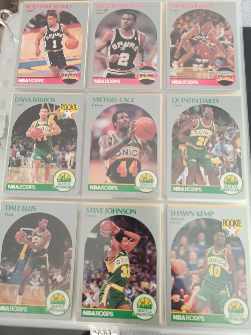 Set kart NBA 1990-91 Hoops łącznie 229 kart