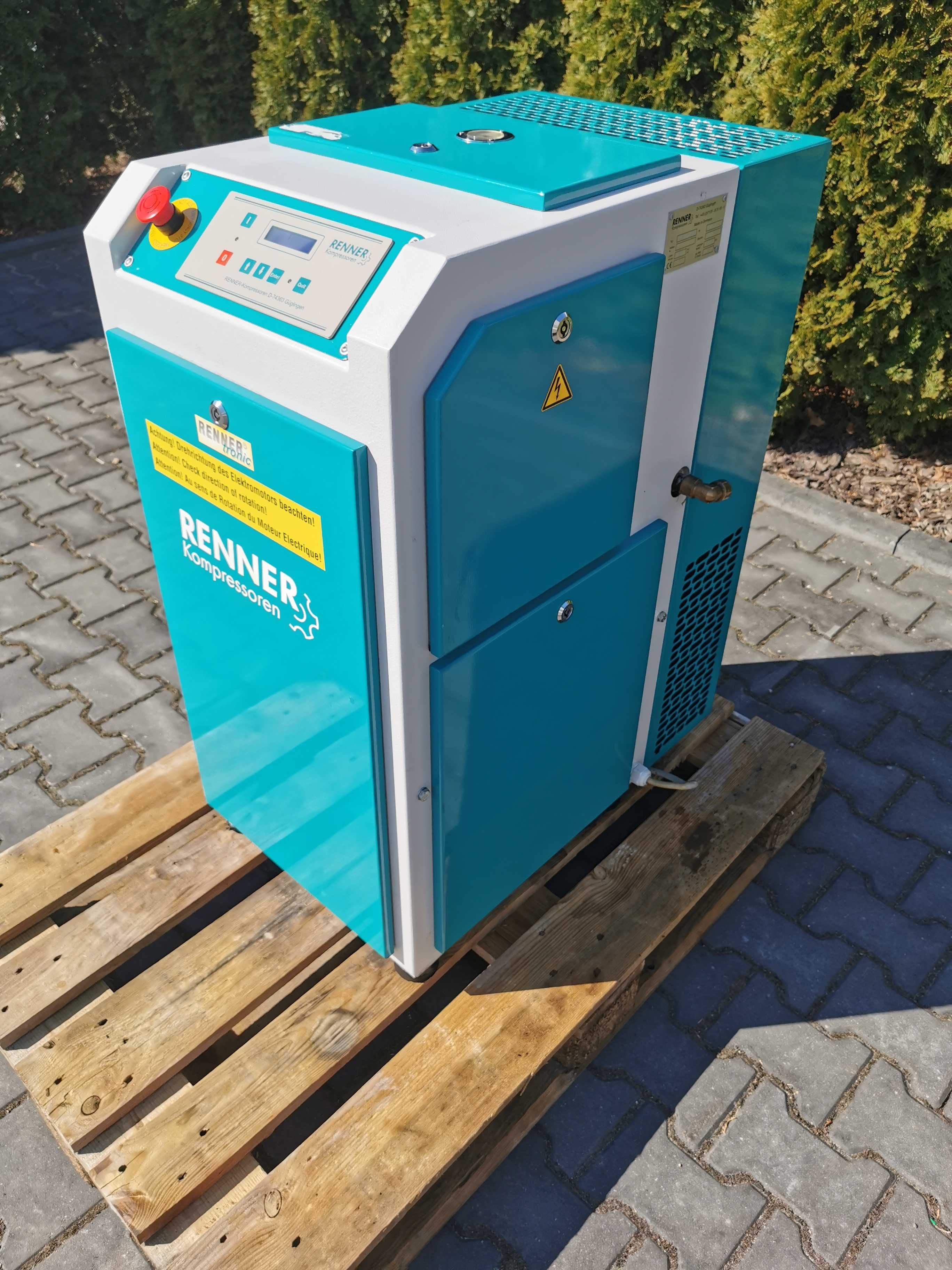 2015r 5.5kw 720L/min sprężarka śrubowa RENNER kompresor śrubowy 10 BAR