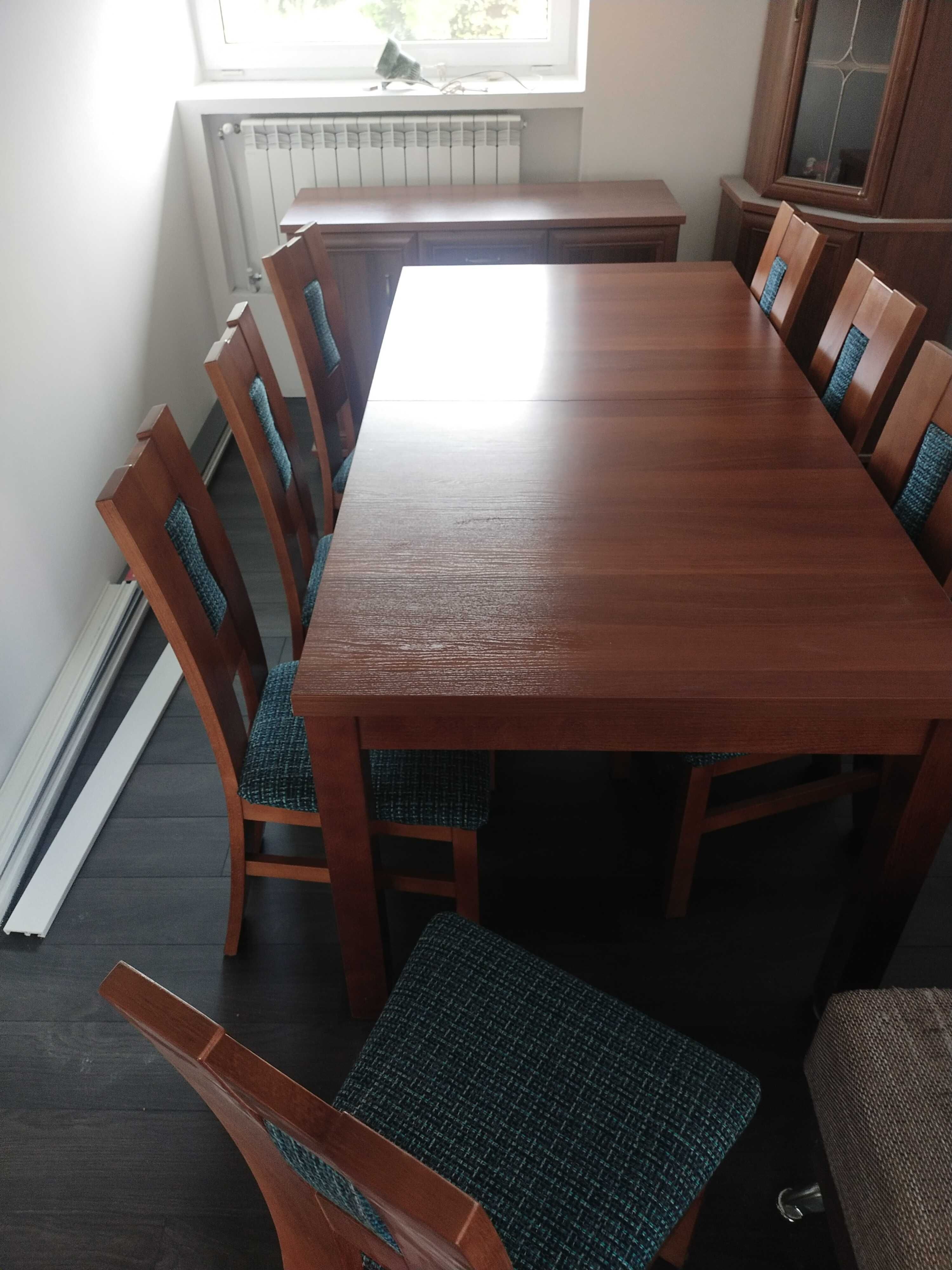 Stół 180x90 z możliwością rozłożenia na 240cm plus 8 krzeseł