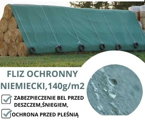 Fliz Wielosezonowy do Przykrywania SŁOMY SIANA - GRUBY 140g UV+