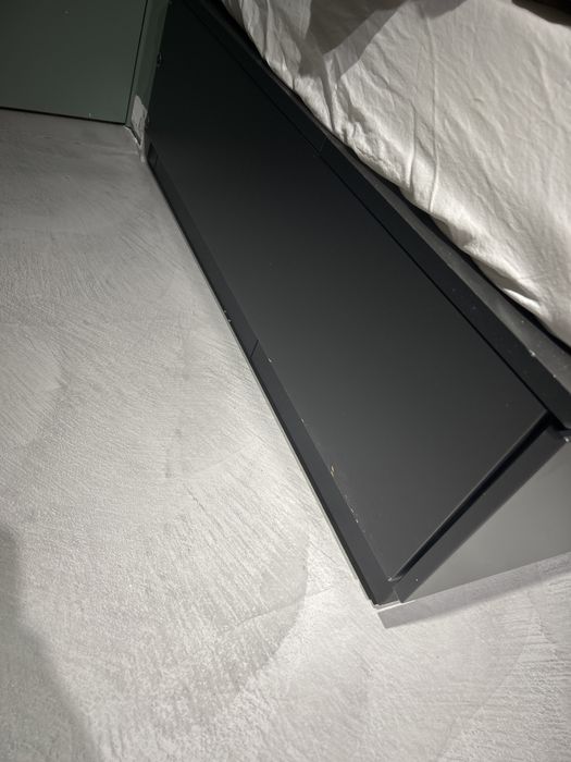 Łóżko ikea z szufladami czarne
