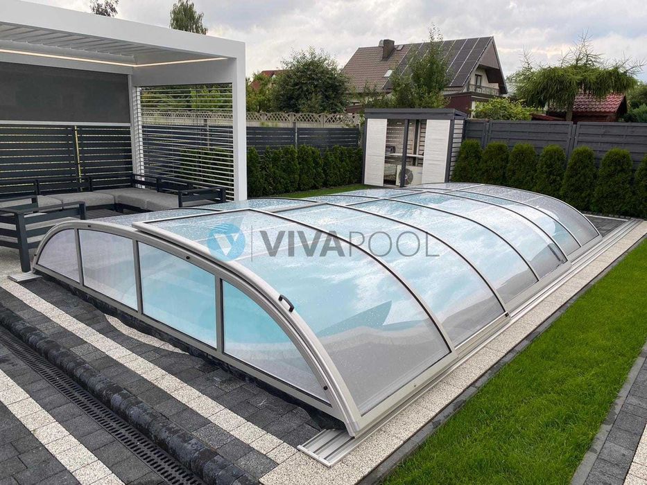 Zadaszenie basenowe ELEGANT 8,68 x 4,22 x 0,85 pokrywa na basen