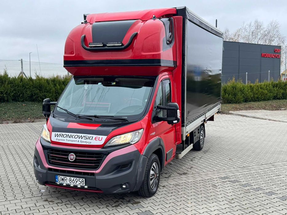 Fiat Ducato 3.0 180KM, plandeka 10ep firana, 4,9m, pierwszy właściciel