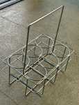 Chromowany Koszyk ma Butelki Bauhaus Niemcy lata 1970te Mod Century M