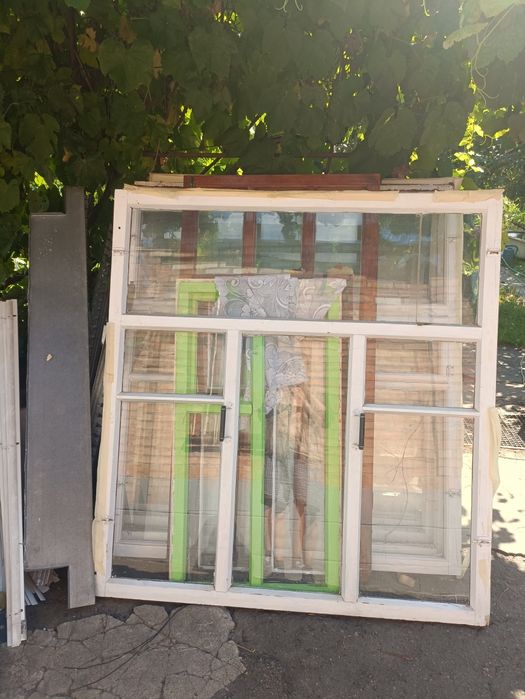 Продам вікна 140ш×150в дерево скло б/у