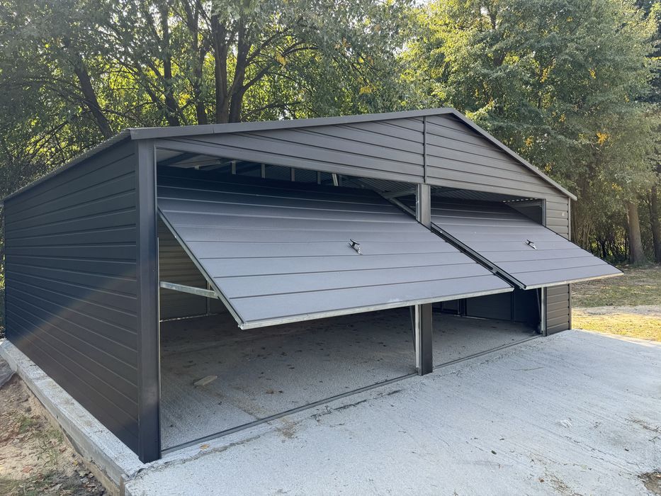 Garaz blaszany 7x6 ocynkowany profil zamkniety