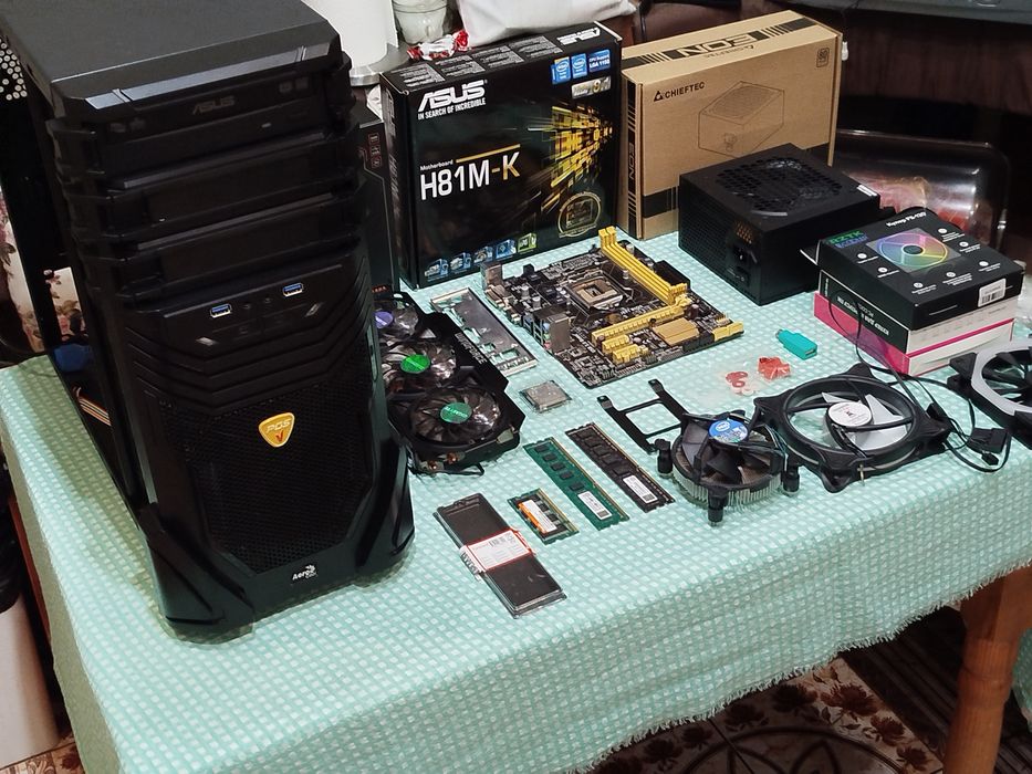 Комплект ПК. Intel, Asus, Gigabyte, Transcend, Chieftec, Aerocool.