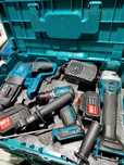 Kit 4 máquinas motor brushless c/2 baterias 98v compatíveis com makita