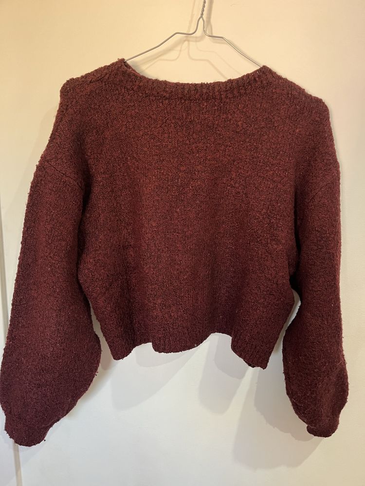 Camisola bordeux da pull and bear