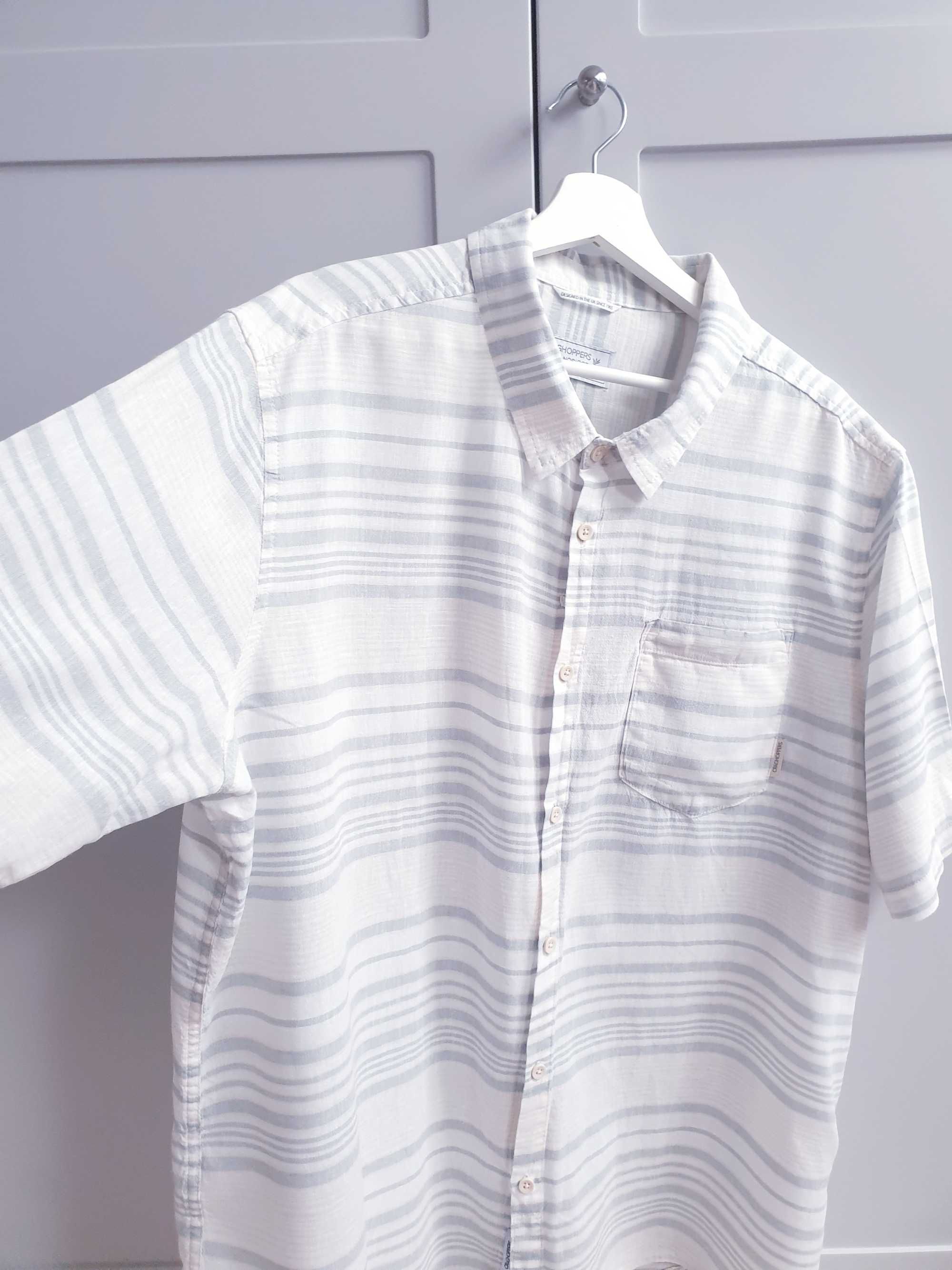 Lniana koszula męska w pasy Craghoppers 2XL XXL