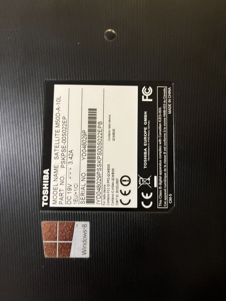 Computador Toshiba para peças+carregador!!