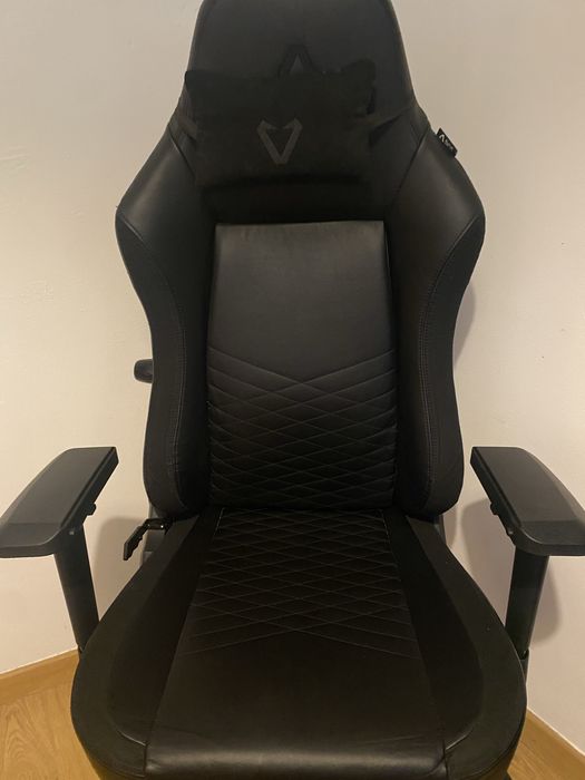 Cadeira Gaming Alpha Gamer Alegra V2 Fabric Preta/Preta