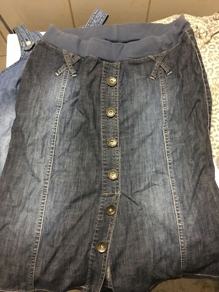 spodnica ciążowa vintage jeansowa