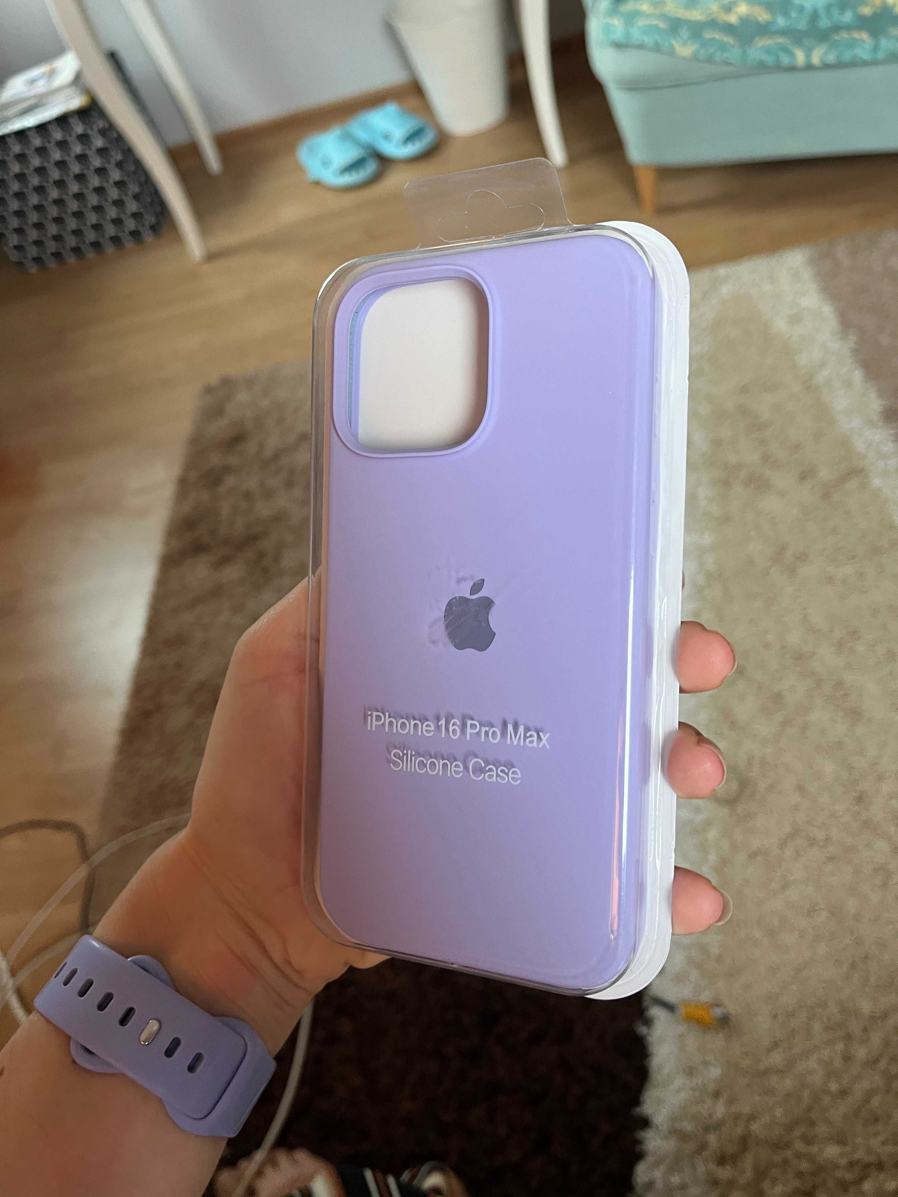 Case iPhone 16 Pro Max etui silikonowe nowe plecki fioletowe purple