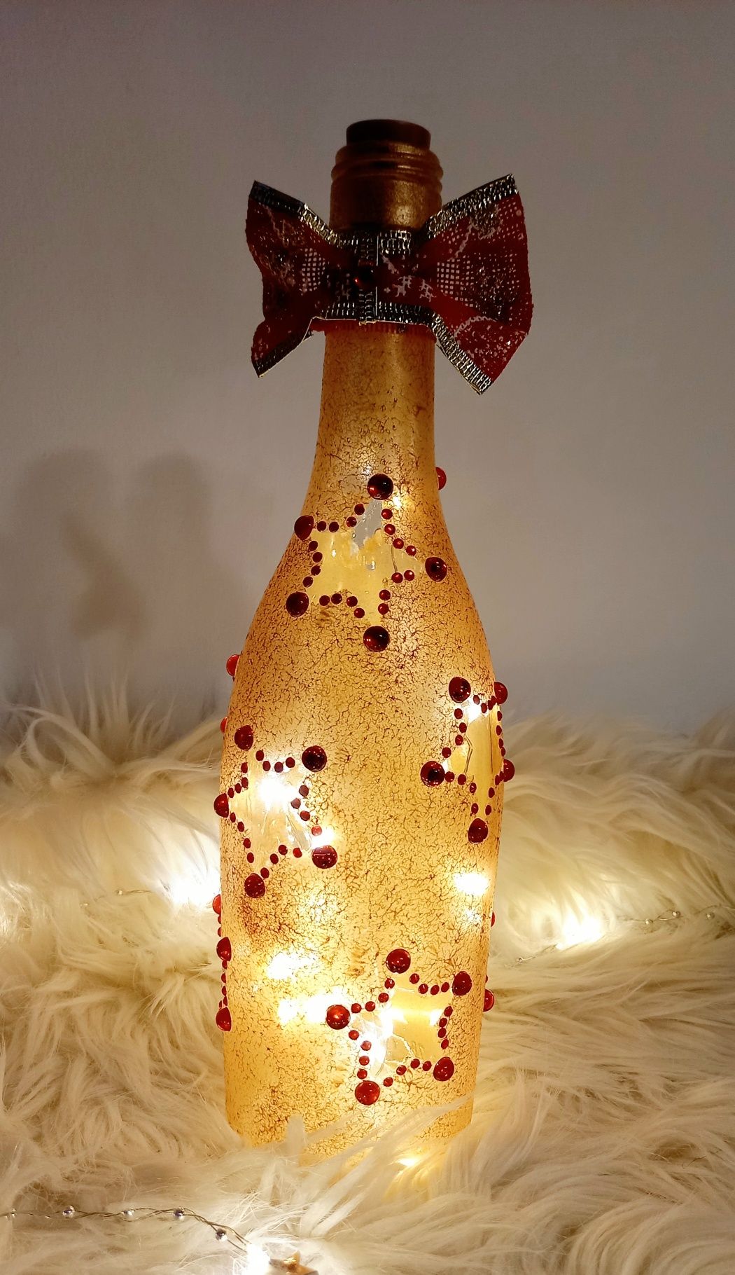 Dekoracja świąteczna w pudełku Lampka led w gwiazdki