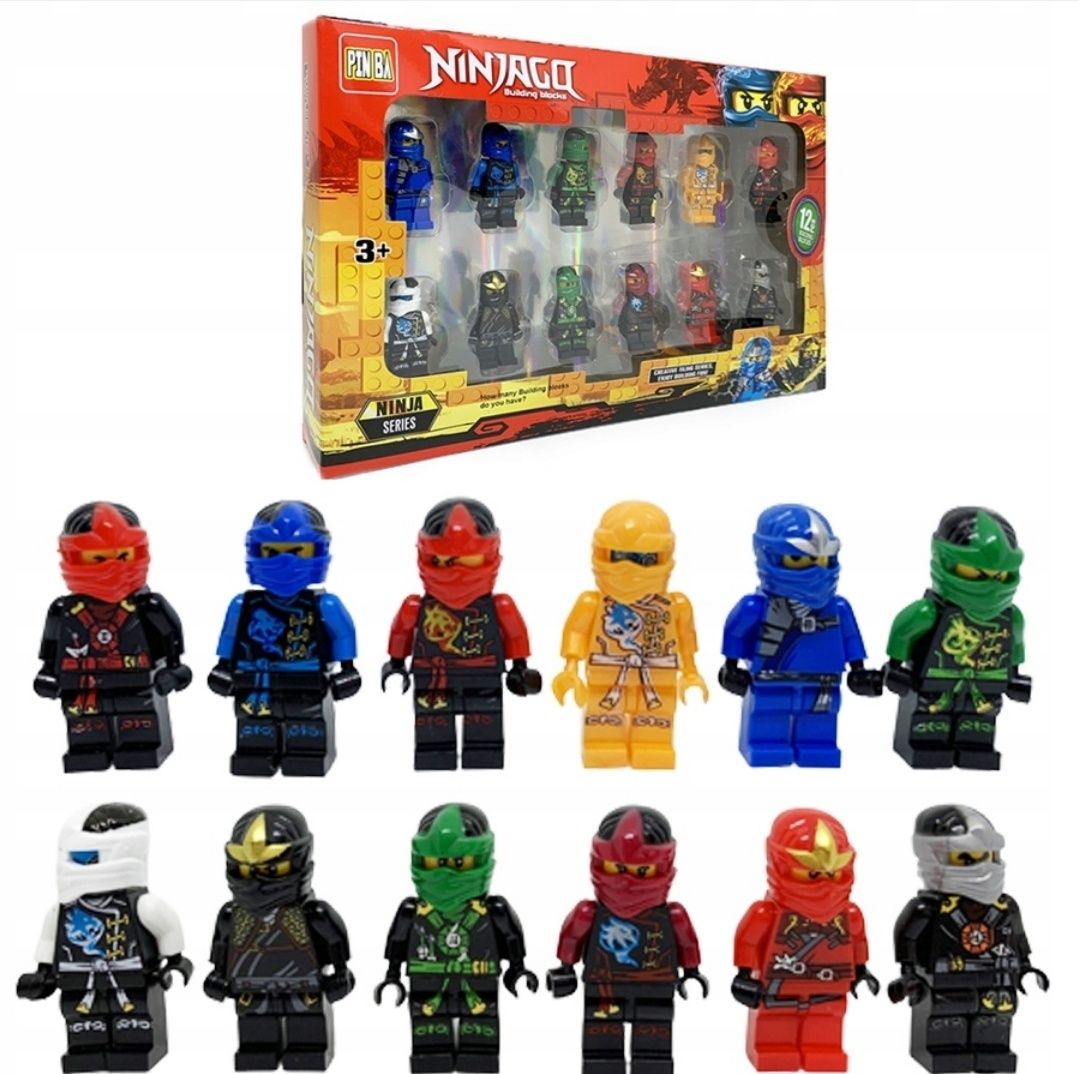 Figurki NINJAGO Klocki 12 sztuk Cały ZESTAW nowe