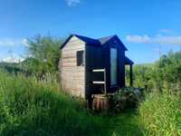 Drewniany domek mobilny tiny house camping na przyczepie