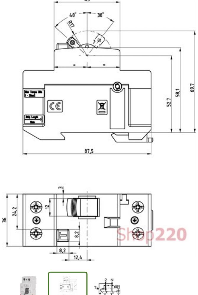 Продам Реле дифференциальное (У3О) ETI EFI6-P2 2p 16/0,03 тиП А (6kA)