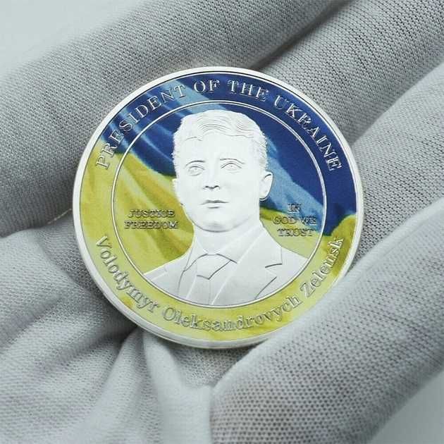 Монета Владимир Зеленский позолота сувенирная монета подарок