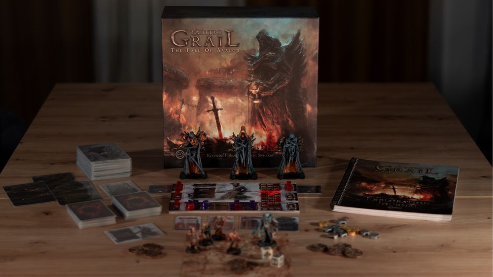 Tainted Grail com Miniaturas Pintadas e Sleeves