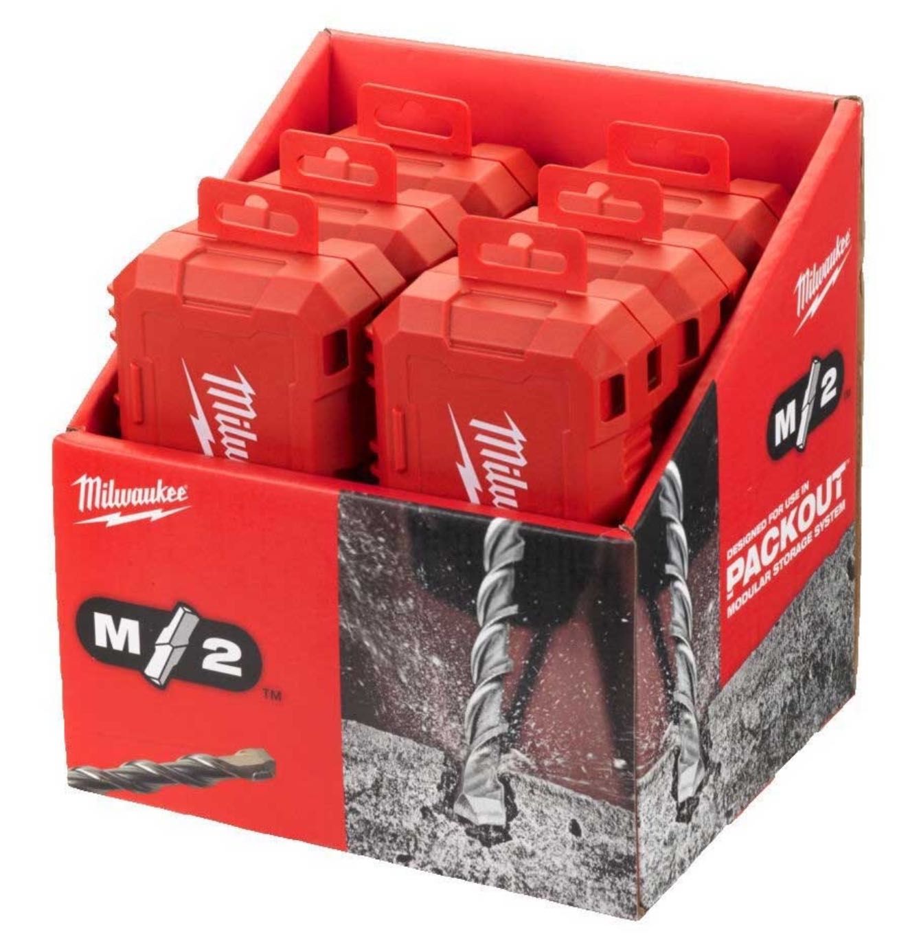 Набір із 10 бурів SDS+ M2 MILWAUKEE