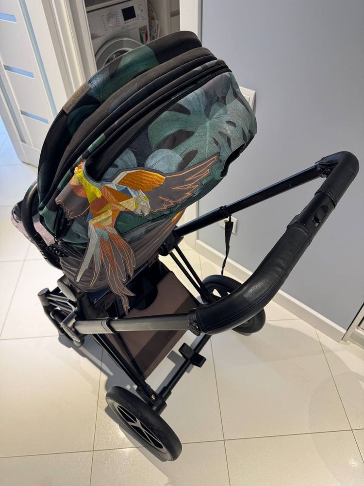 Дитячий візок 3 в 1 Cybex priam birds of paradise platinum