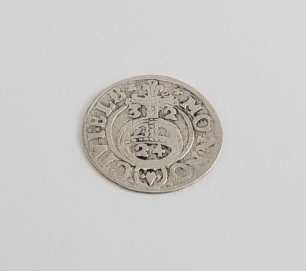 Moneta Gustaw Adolf - Półtorak 1632 - Elbląg, stan 3+/2-