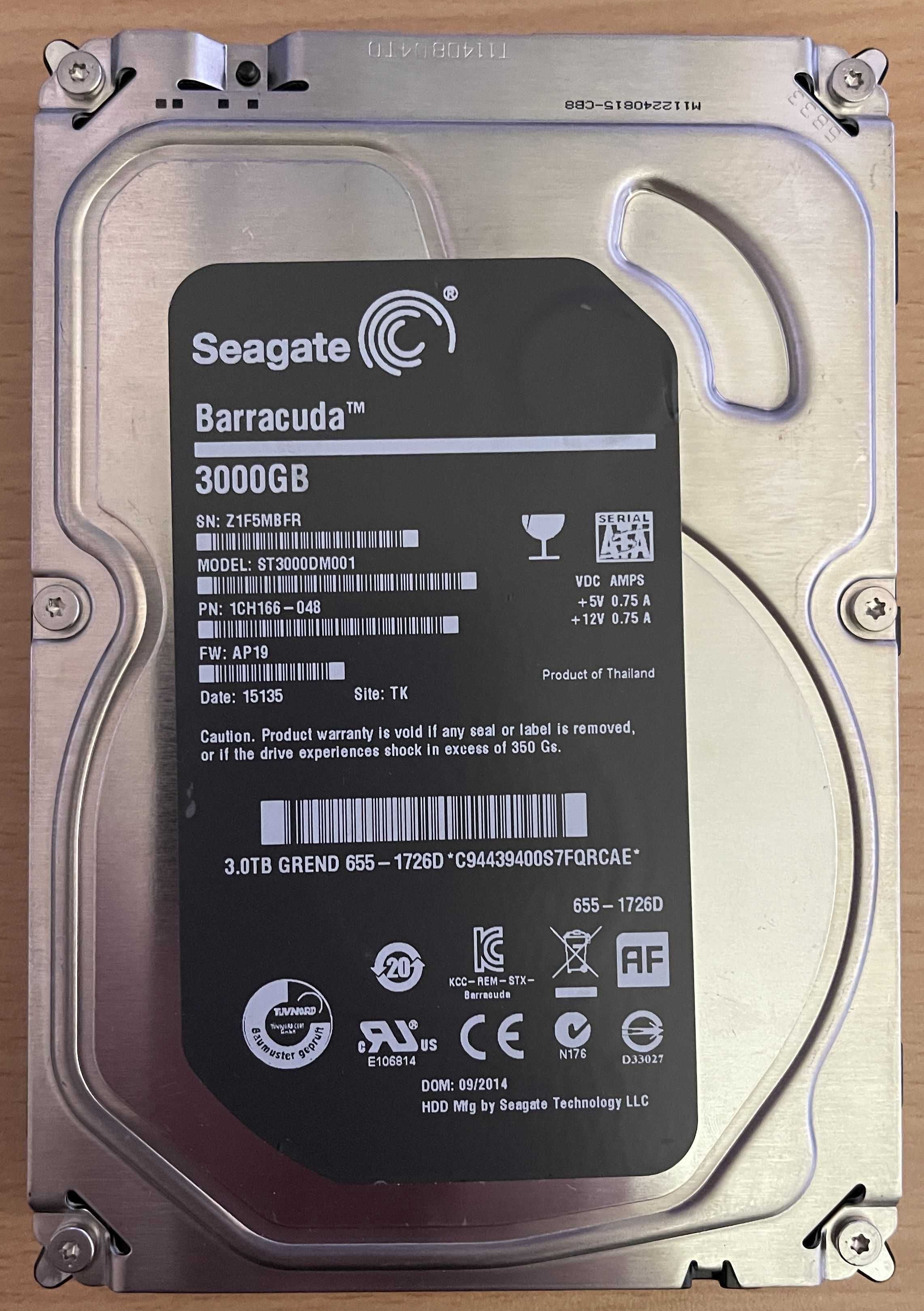 Dysk twardy Apple HDD 3TB Seagate Barracuda ST3000DM001 SATA-3 3,5"