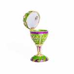 Jajko Pozytywka puzderko kwiaty Keren Kopal Faberge pisanka Unikat
