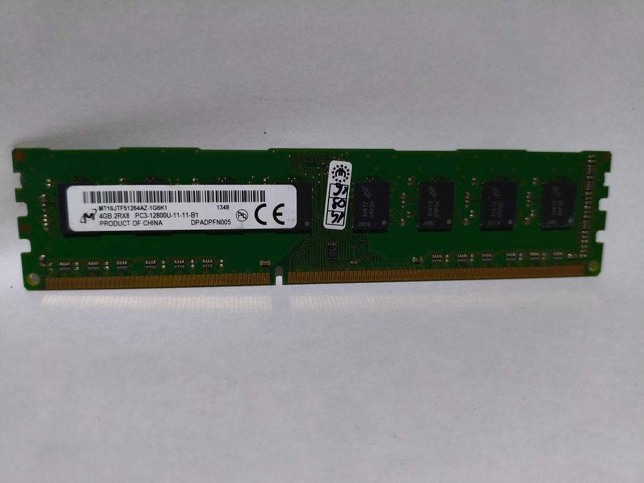 DDR3  1600mhz PC3 12800U Micron 16gb 4x4gb 2x dual
