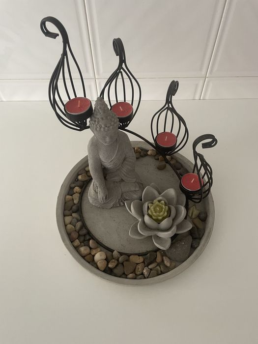 Buda decoraçao com velas