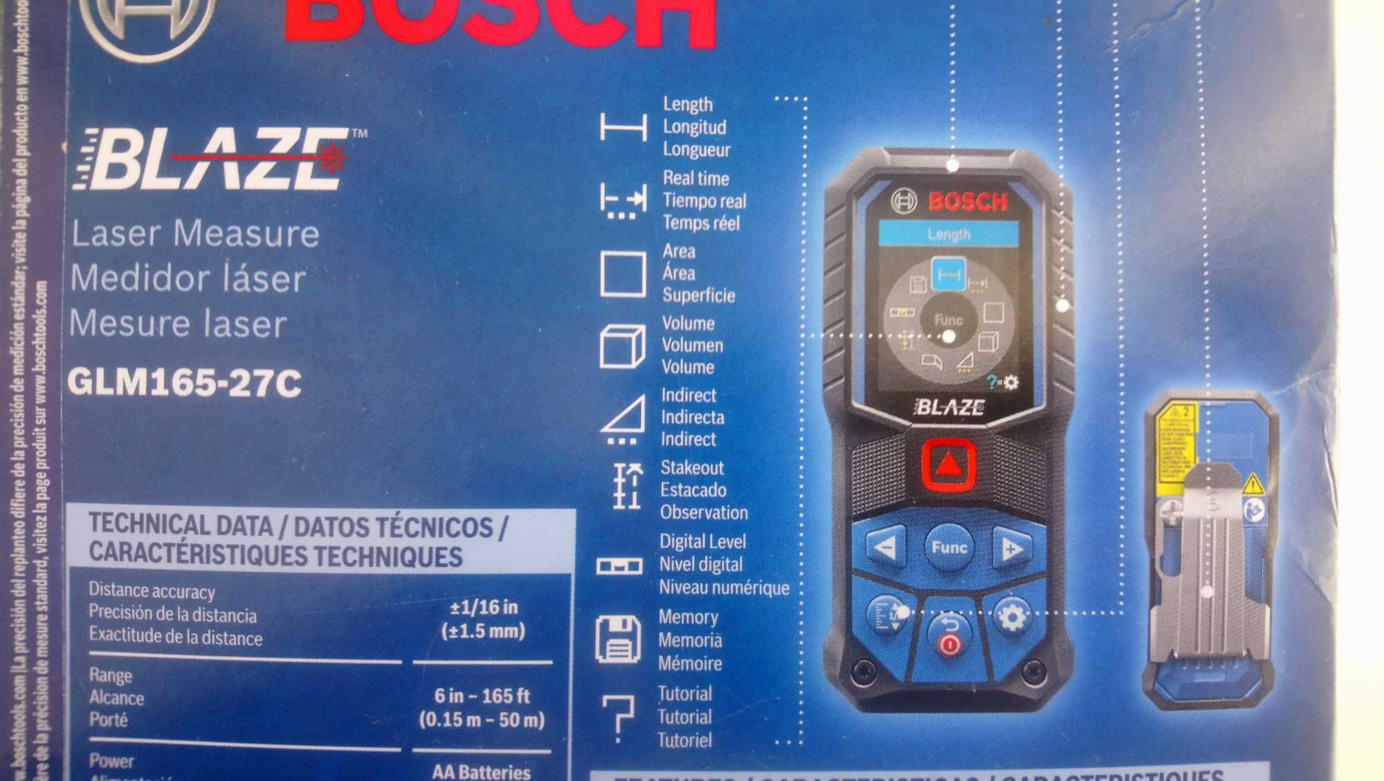 Лазерна рулетка нівелір BOSCH GLM165-27C Professional