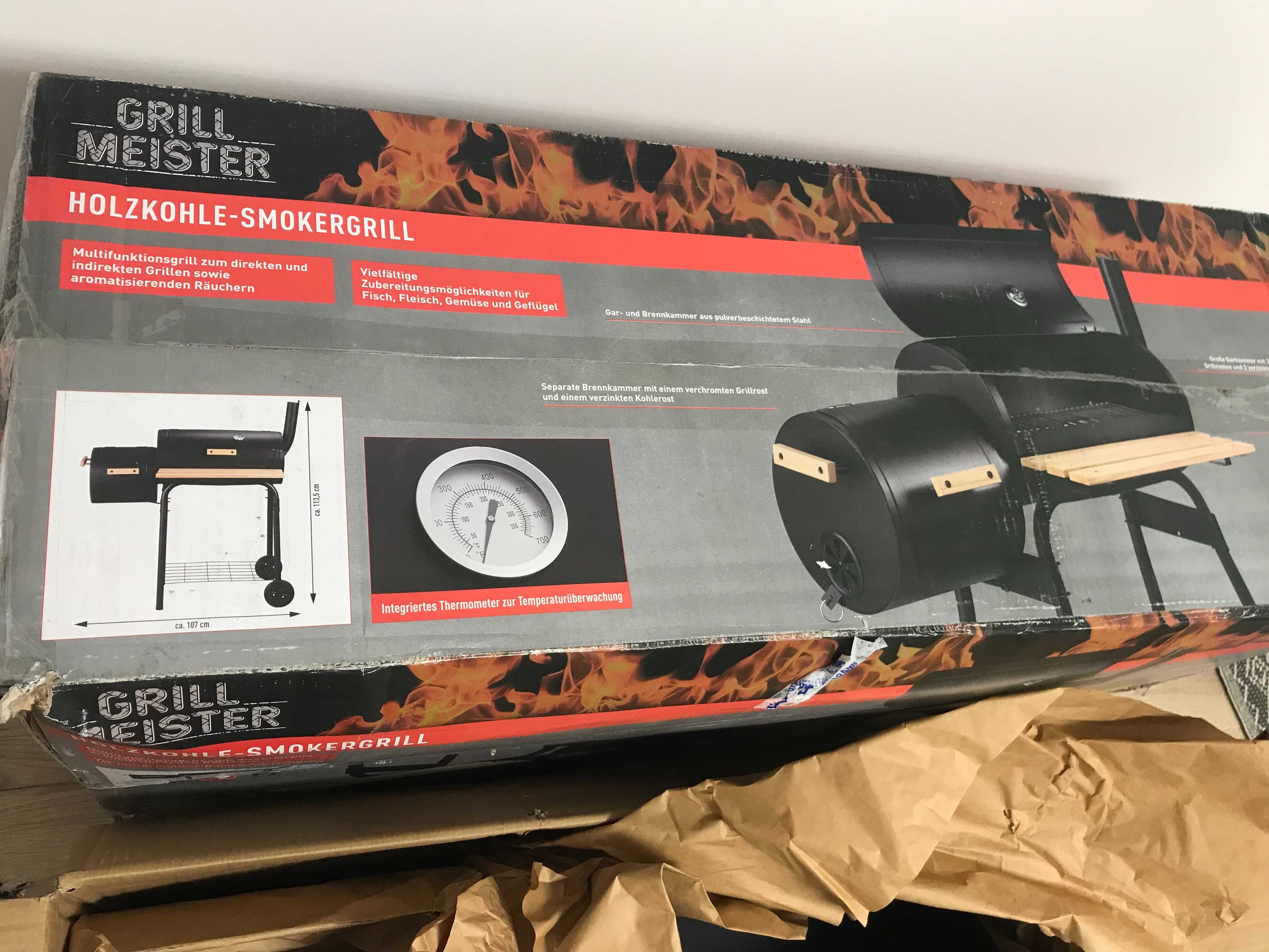 Вугільний коптильний гриль GRILLMEISTER »GMS 92 A1«